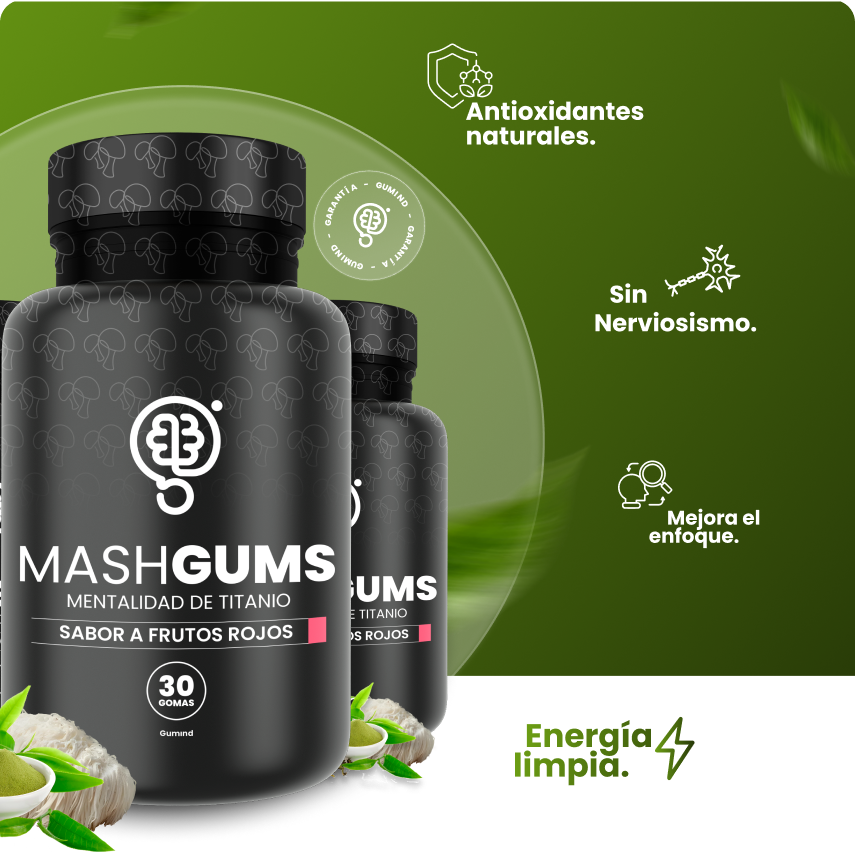 Gomitas Mashgums | Energía limpia y constante todo el día